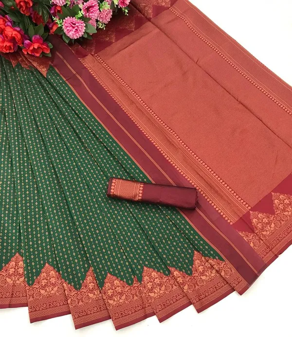 DARK_GREEN_PURE_BANARASI_SAREE